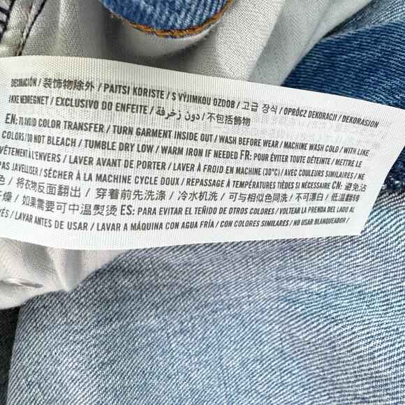 Abercrombie & Fitch Women The Mom Short High Rise Size 37 / 24 Curve Love Blue - Picture 5 of 6